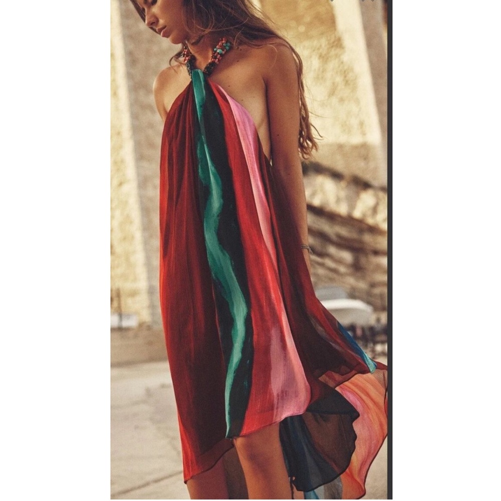SOLD!!! NWT Zara Beaded Halter Dress